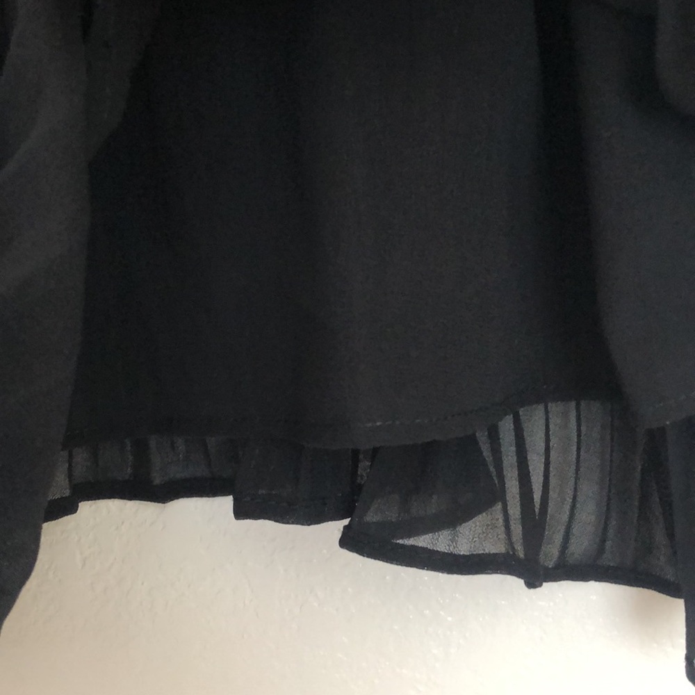 Zara- Black High Neck Pleated Top - Picture 6 of 7